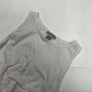 Forever 21 White Crop Front Cross Tank